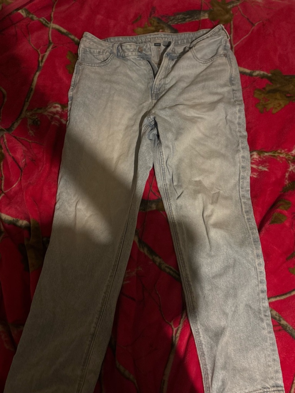 American Eagle Outfitters Light Gray Slim Straight Jeans